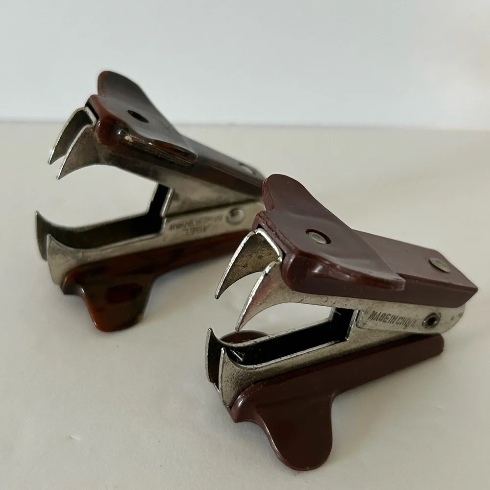 🦋 5/$25 - Miscellaneous School Supplies: Geometry Rulers and VTG Staple Removers
